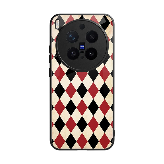 Crimson Edge back phone cover | glass case for vivo x300 pro