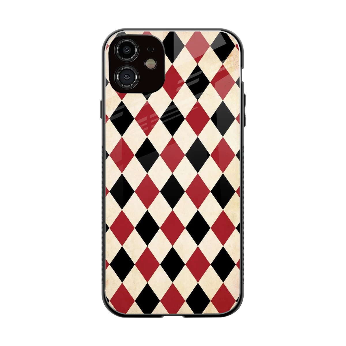 Crimson Edge back phone cover | glass case for iphone 12