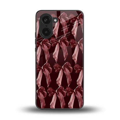 Crimson Ribbon back phone cover | glass case for oneplus nord ce5 5g