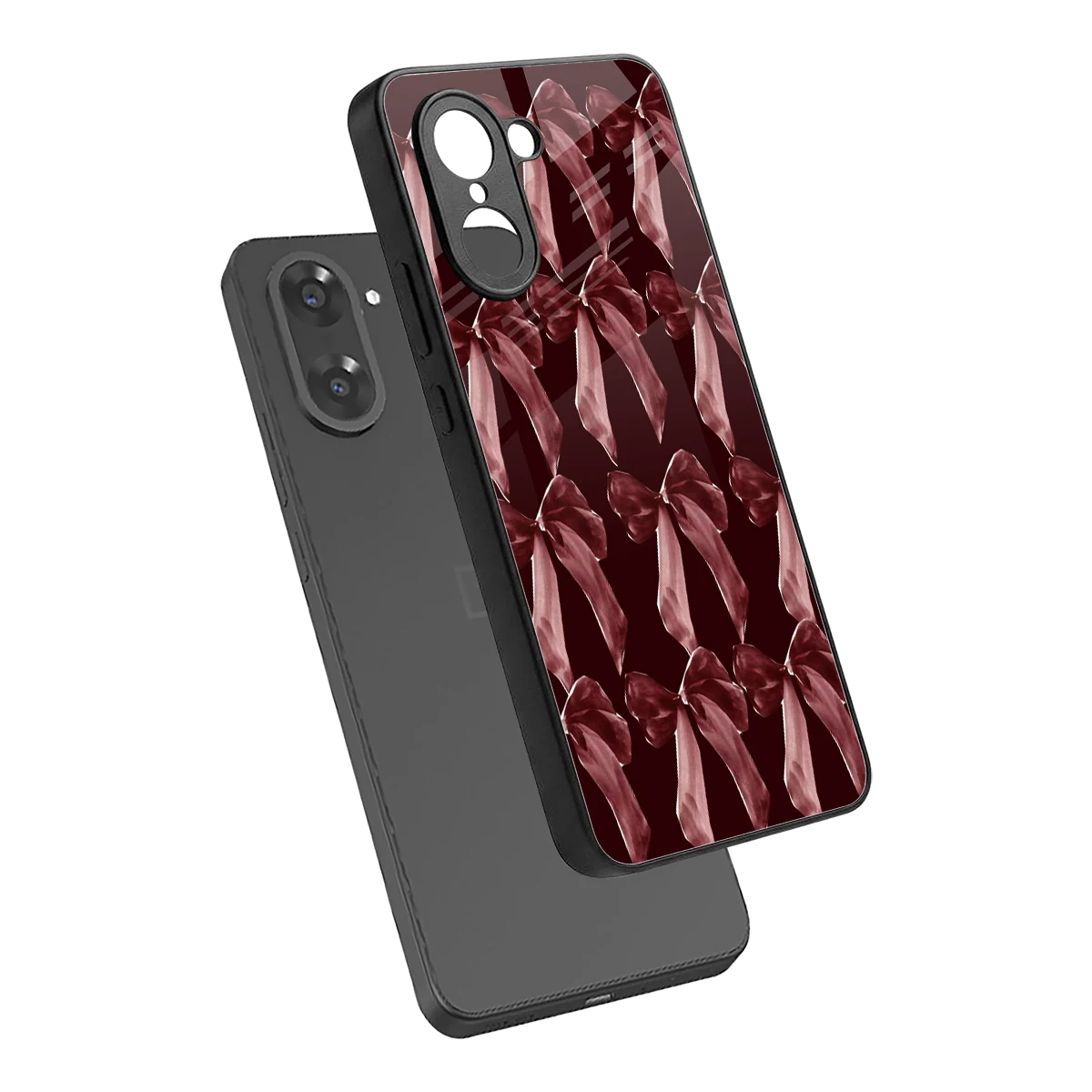 Crimson Ribbon sleek oneplus nord ce5 5g cover with tempered glass back and TPU edges