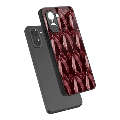 Crimson Ribbon sleek oneplus nord ce5 5g cover with tempered glass back and TPU edges