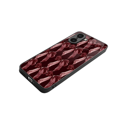 Crimson Ribbon stylish phone case for oneplus nord ce5 5g | glossy glass and slim fit