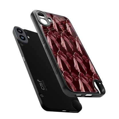 Crimson Ribbon sleek cmf nothing phone 1 cover with tempered glass back and TPU edges