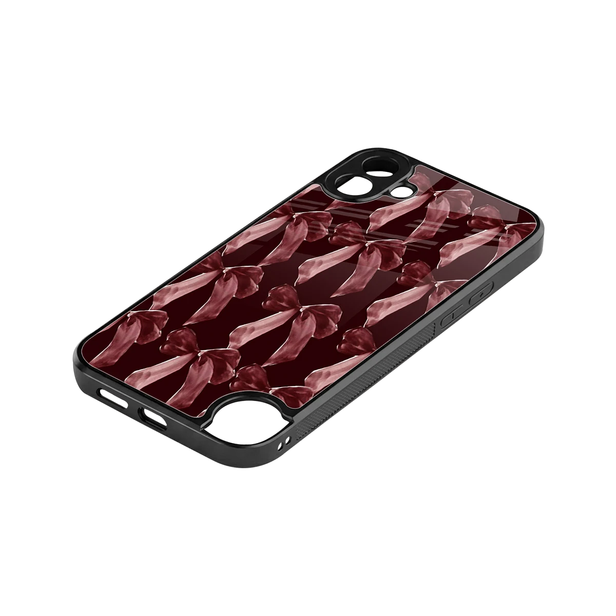 Crimson Ribbon stylish phone case for cmf nothing phone 1 | glossy glass and slim fit