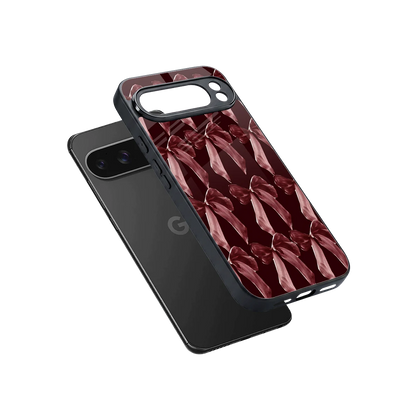 Crimson Ribbon sleek google pixel 10 pro xl cover with tempered glass back and TPU edges