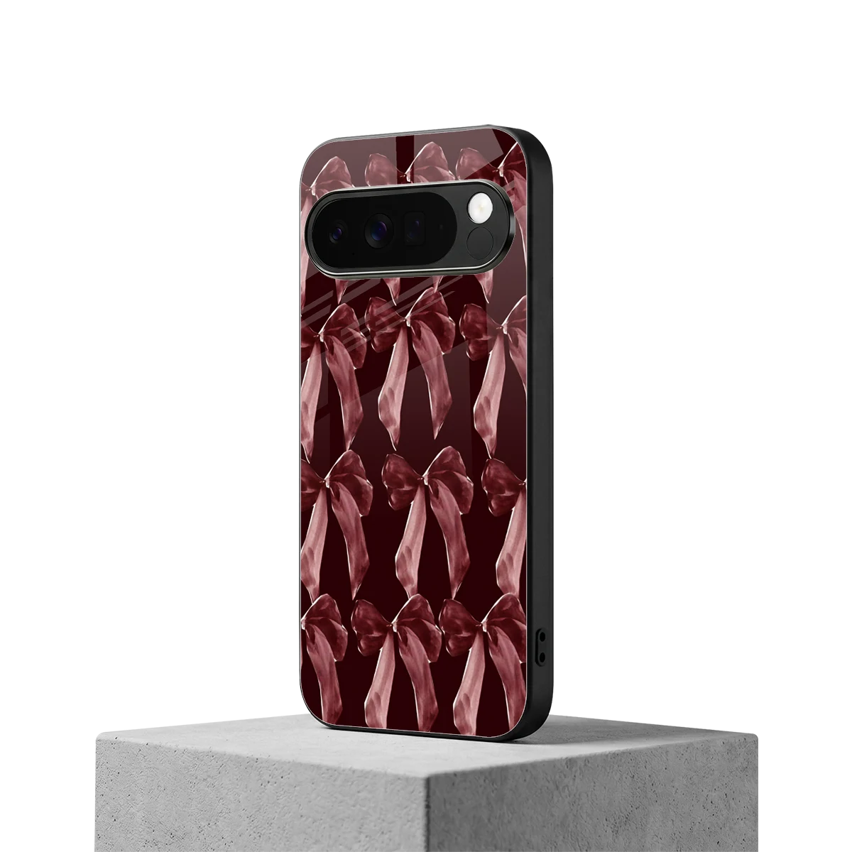 Crimson Ribbon google pixel 10 pro xl mobile cover | shockproof glass phone case