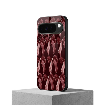 Crimson Ribbon google pixel 10 pro xl mobile cover | shockproof glass phone case