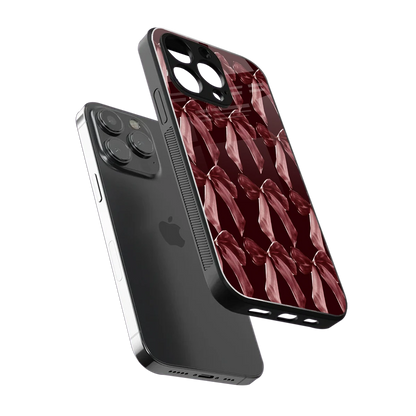 Crimson Ribbon sleek iphone 13 pro max cover with tempered glass back and TPU edges