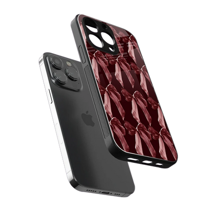 Crimson Ribbon sleek iphone 13 pro cover with tempered glass back and TPU edges
