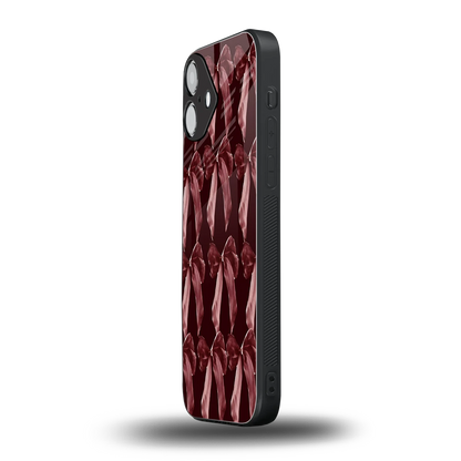 Crimson Ribbon iphone 16 plus mobile cover | shockproof glass phone case