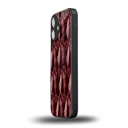 Crimson Ribbon Phone Case for Iphone 16 | Glass Case