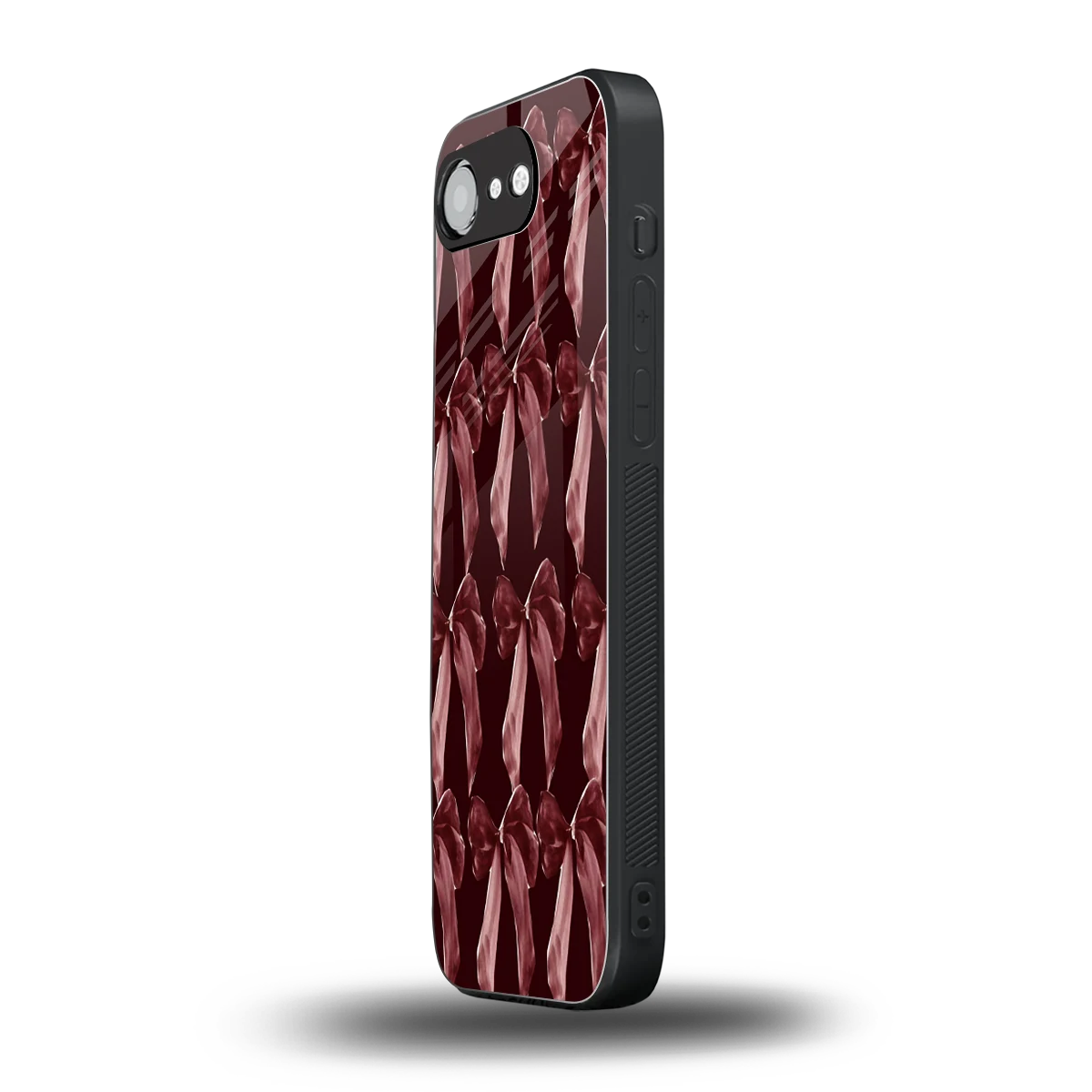 Crimson Ribbon iphone 16e mobile cover | shockproof glass phone case