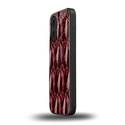 Crimson Ribbon iphone 17 mobile cover | shockproof glass phone case