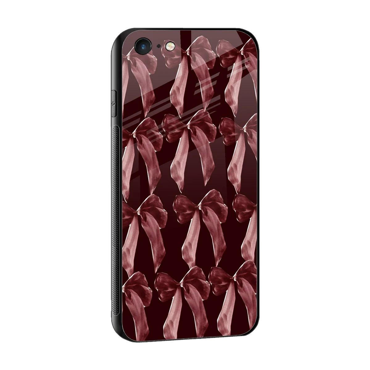 Crimson Ribbon sleek iphone 6s cover with tempered glass back and TPU edges