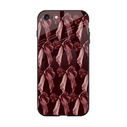Crimson Ribbon back phone cover | glass case for iphone 6