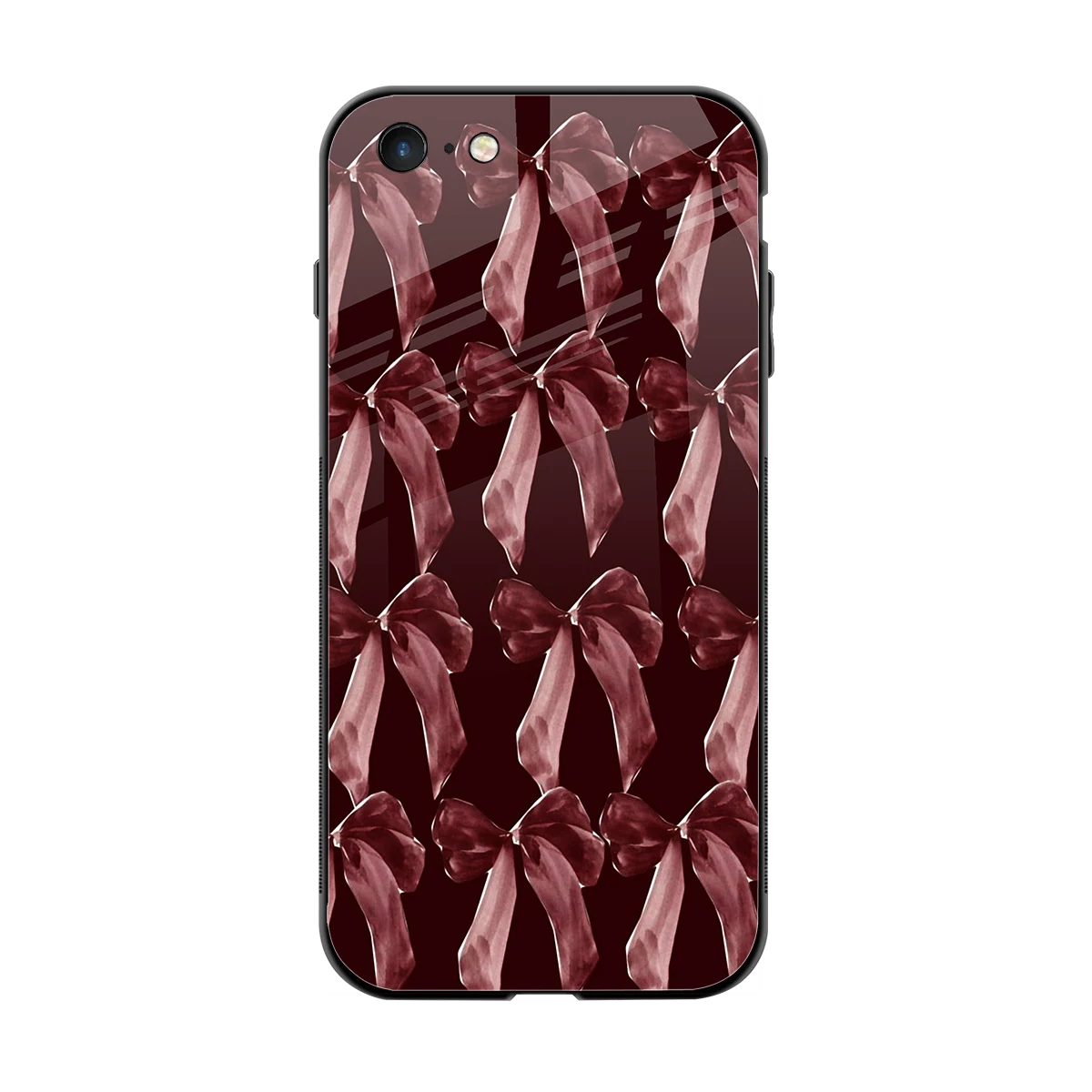 Crimson Ribbon back phone cover | glass case for iphone 6s