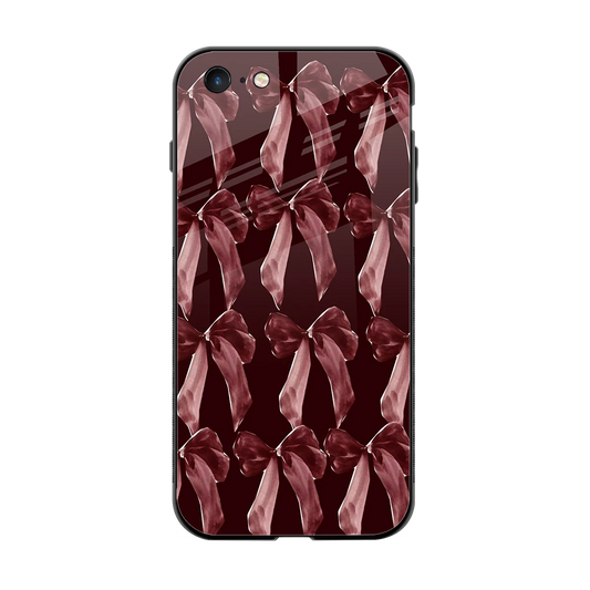 Crimson Ribbon back phone cover | glass case for iphone 6s plus