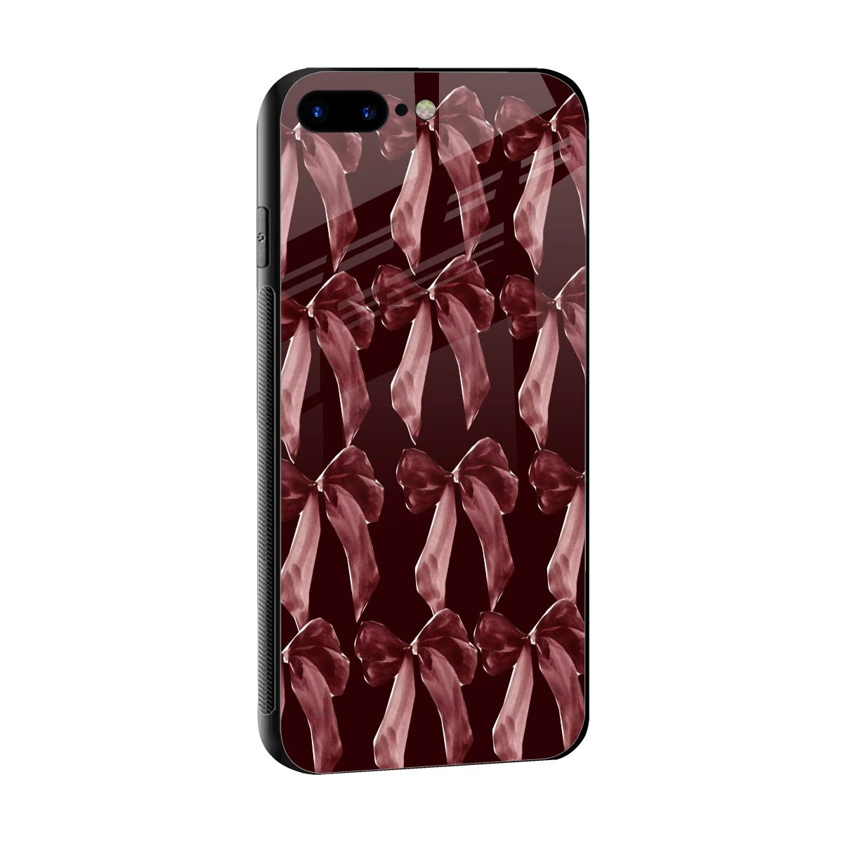 Crimson Ribbon sleek iphone 7 plus cover with tempered glass back and TPU edges