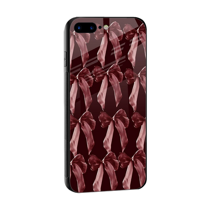 Crimson Ribbon sleek iphone 7 plus cover with tempered glass back and TPU edges