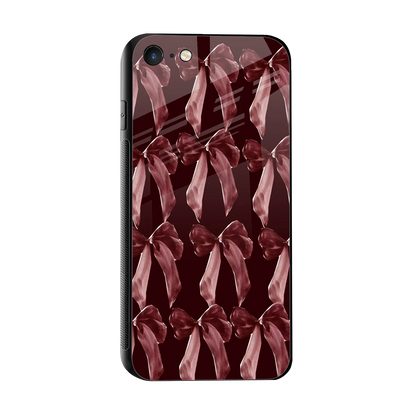 Crimson Ribbon sleek iphone 7 cover with tempered glass back and TPU edges