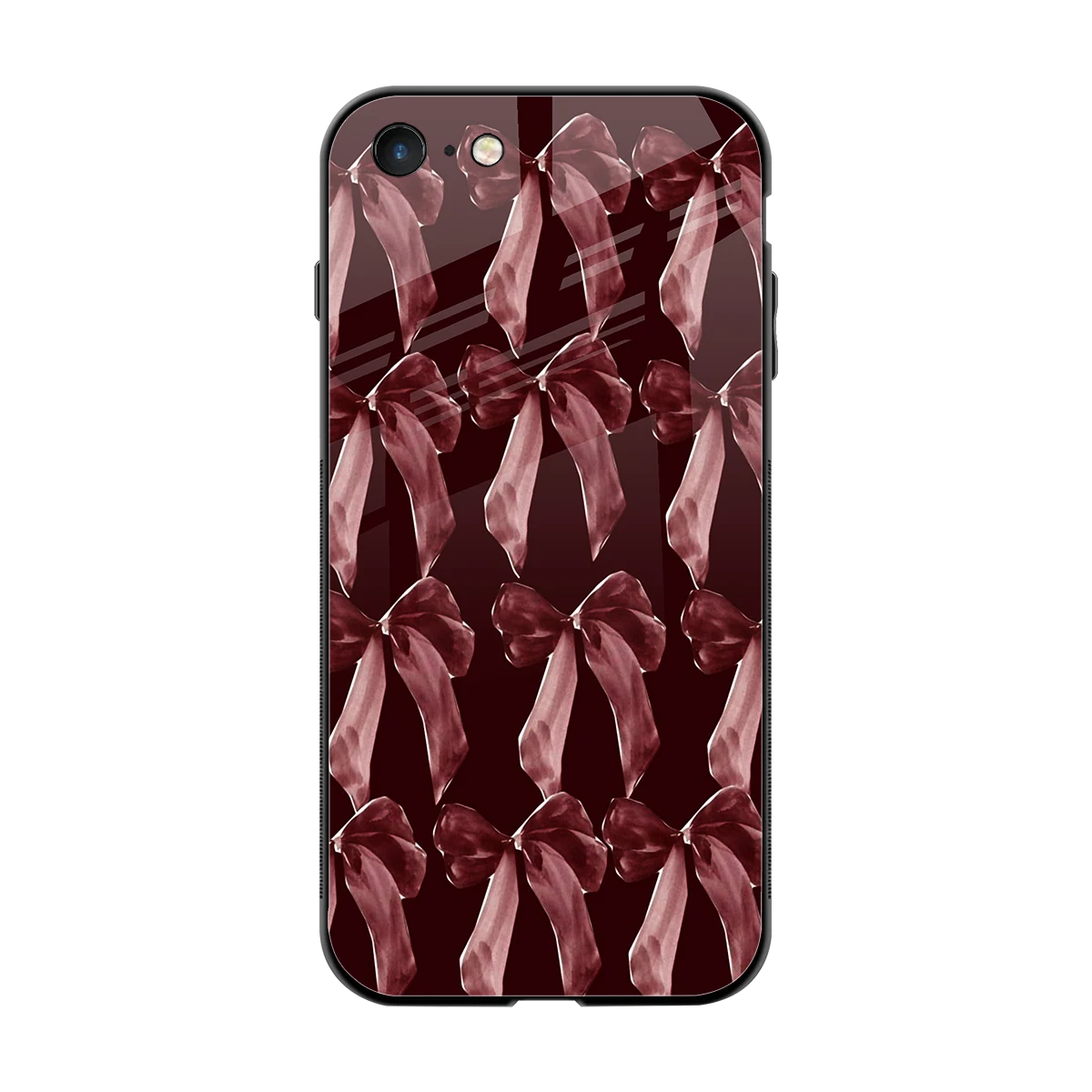 Crimson Ribbon back phone cover | glass case for iphone 7