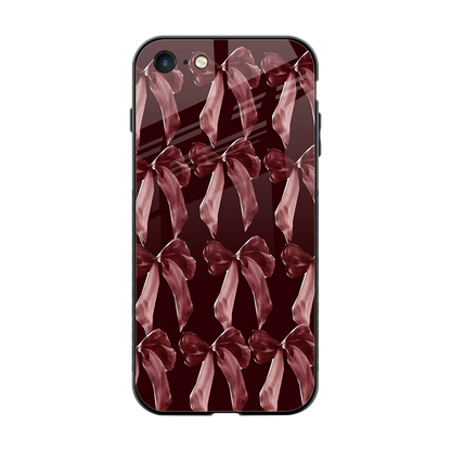Crimson Ribbon back phone cover | glass case for iphone 8
