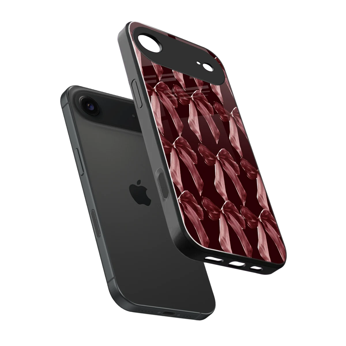 Crimson Ribbon sleek iphone air cover with tempered glass back and TPU edges