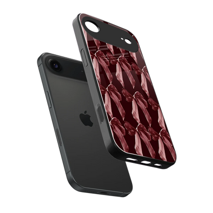 Crimson Ribbon sleek iphone air cover with tempered glass back and TPU edges