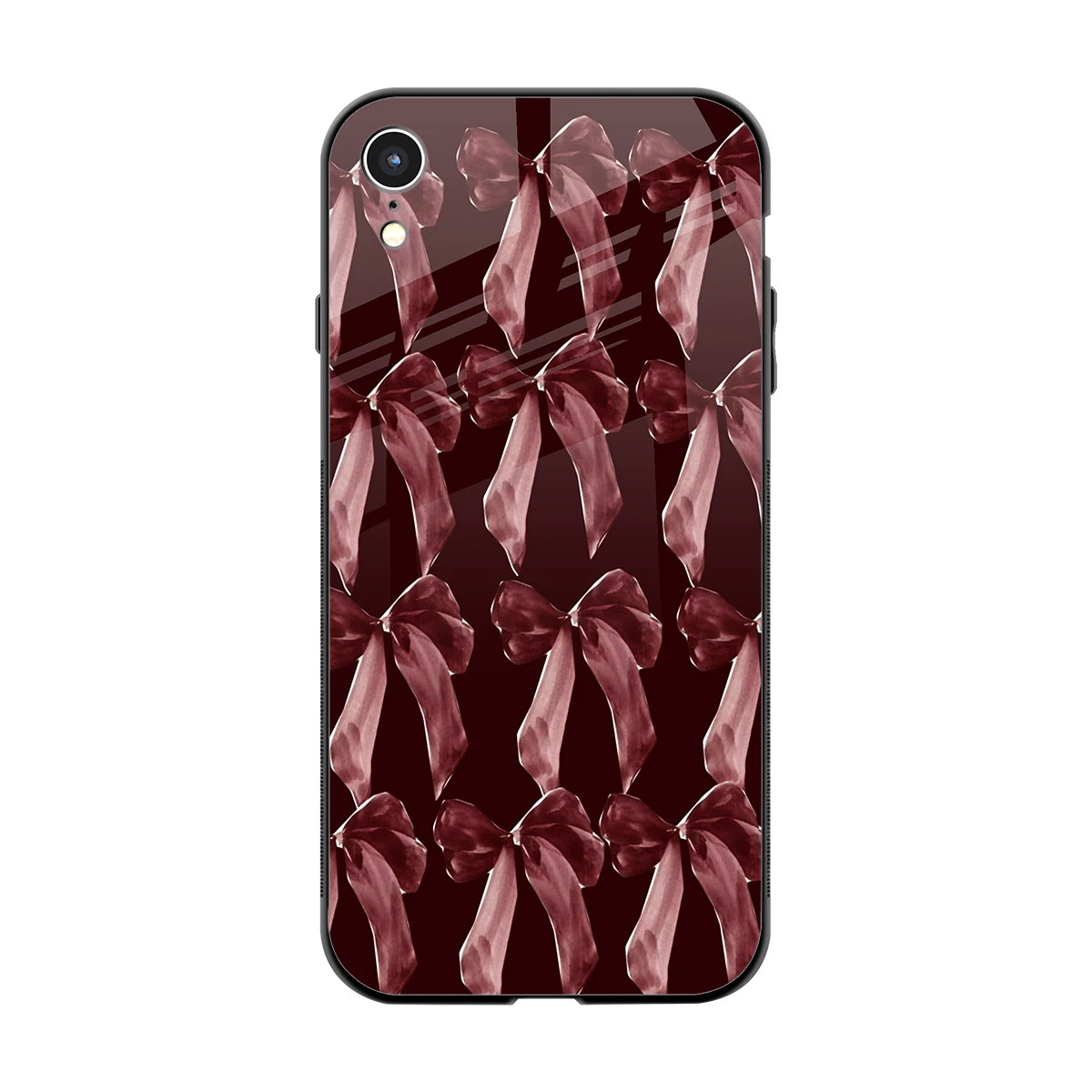 Crimson Ribbon back phone cover | glass case for iphone xr