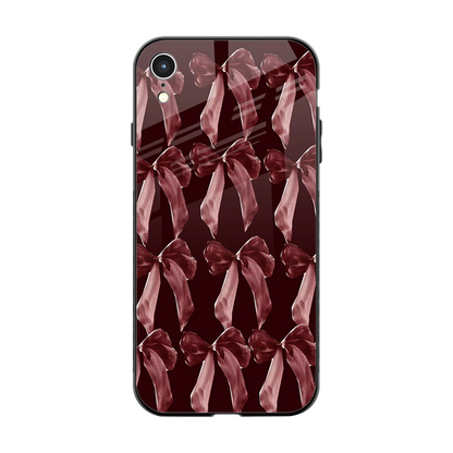 Crimson Ribbon back phone cover | glass case for iphone xr