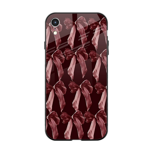 Crimson Ribbon back phone cover | glass case for iphone xr