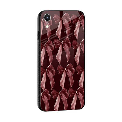 Crimson Ribbon sleek iphone xr cover with tempered glass back and TPU edges