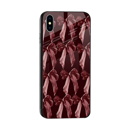 Crimson Ribbon sleek iphone xs max cover with tempered glass back and TPU edges