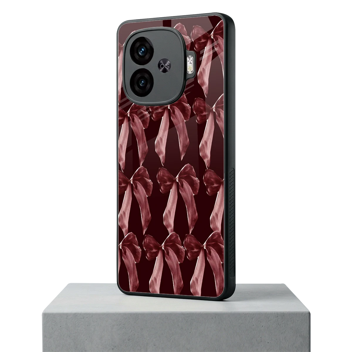 Crimson Ribbon iqoo neo 10r 5g mobile cover | shockproof glass phone case