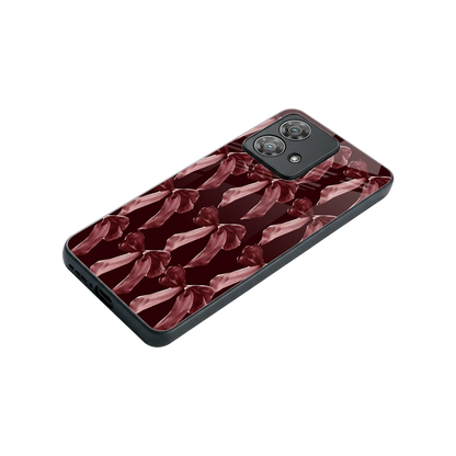 Crimson Ribbon stylish phone case for motorola edge 40 neo 5g | glossy glass and slim fit