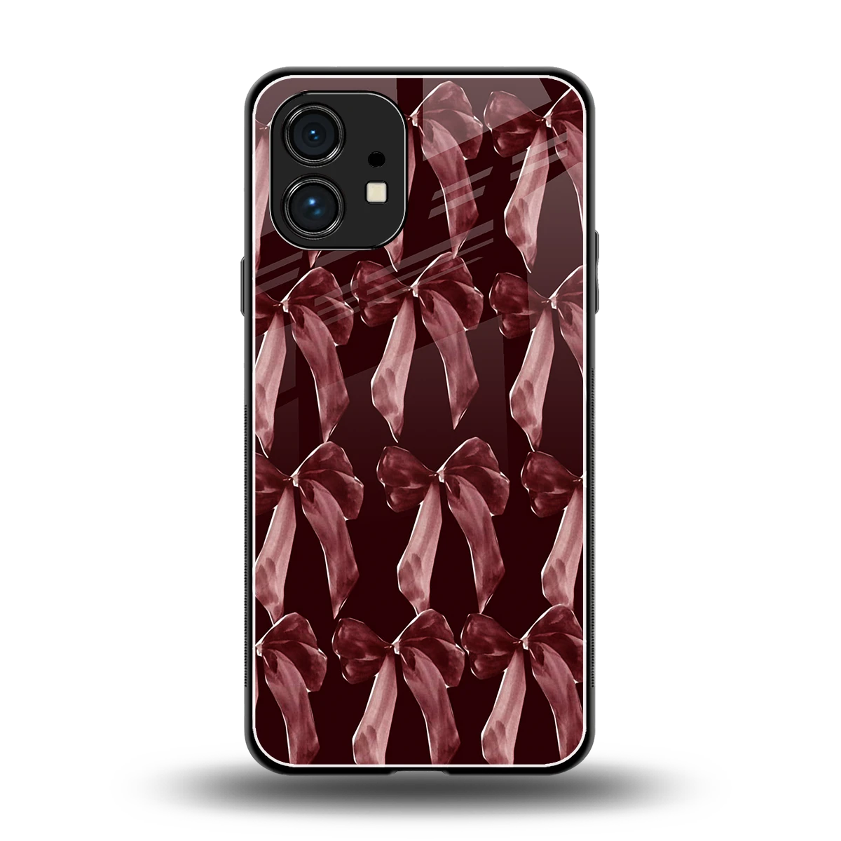 Crimson Ribbon back phone cover | glass case for nothing phone 1