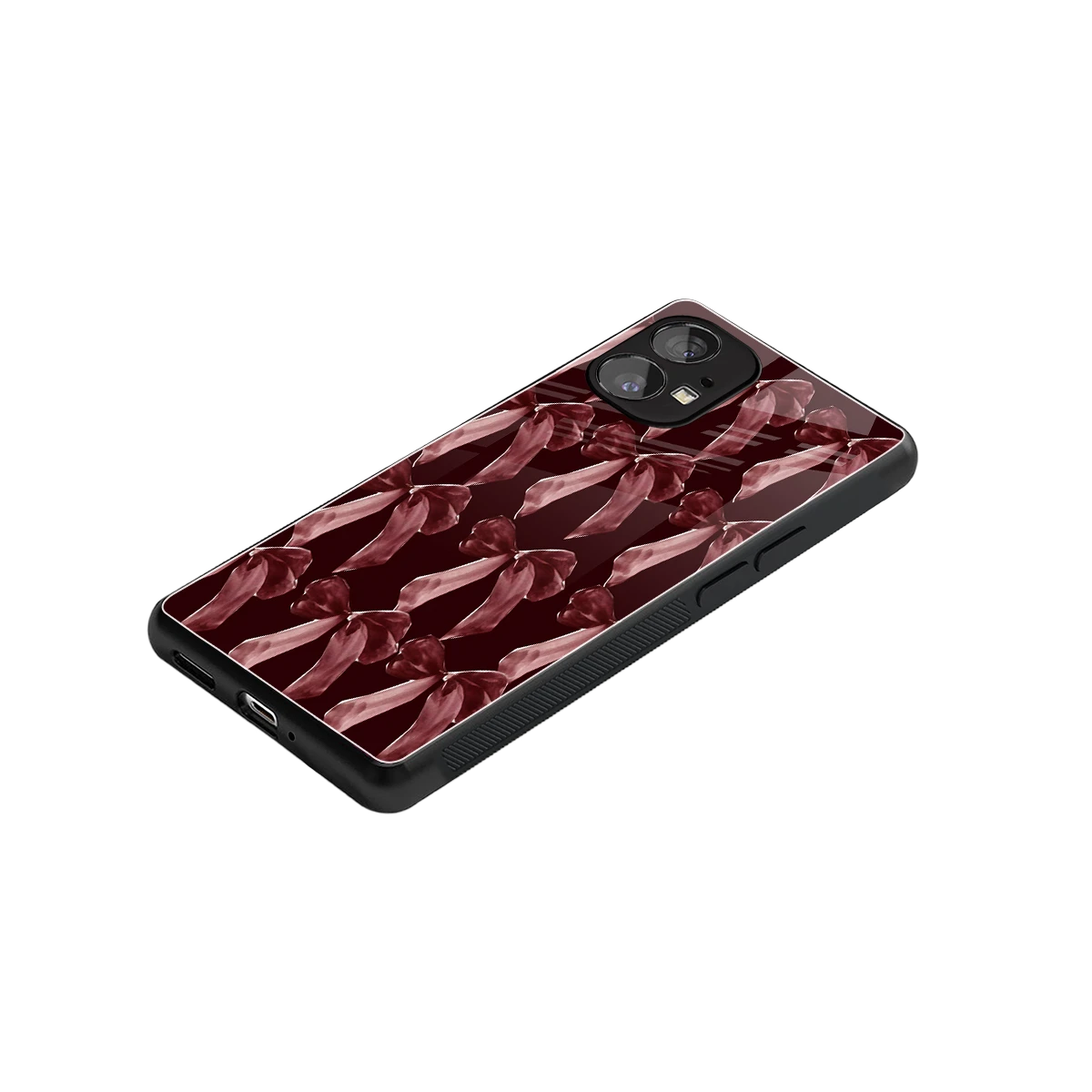 Crimson Ribbon stylish phone case for nothing phone 1 | glossy glass and slim fit