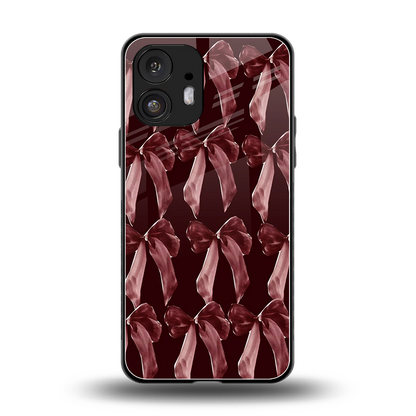 Crimson Ribbon back phone cover | glass case for nothing phone 2
