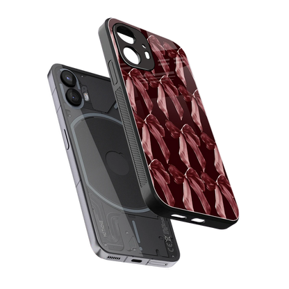 Crimson Ribbon sleek nothing phone 2 cover with tempered glass back and TPU edges