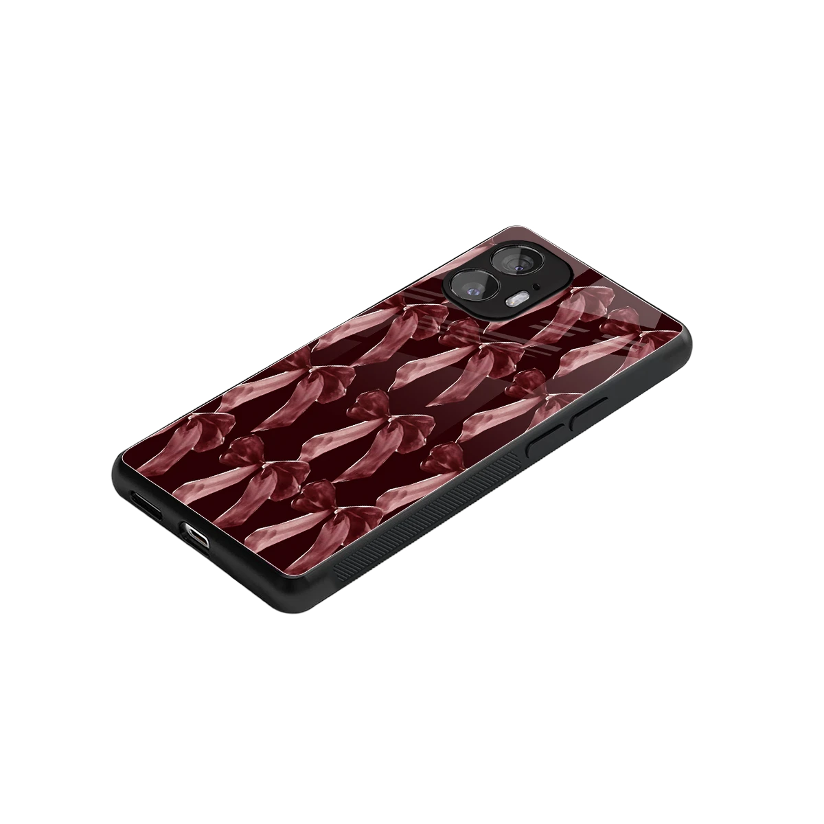 Crimson Ribbon stylish phone case for nothing phone 2 | glossy glass and slim fit