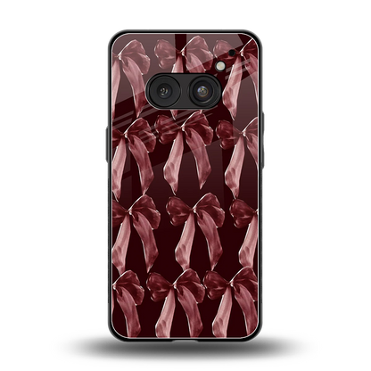Crimson Ribbon back phone cover | glass case for nothing phone 2a