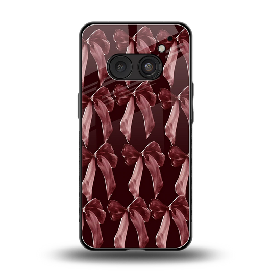 Crimson Ribbon back phone cover | glass case for nothing phone 2a