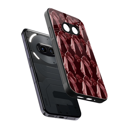 Crimson Ribbon sleek nothing phone 2a cover with tempered glass back and TPU edges