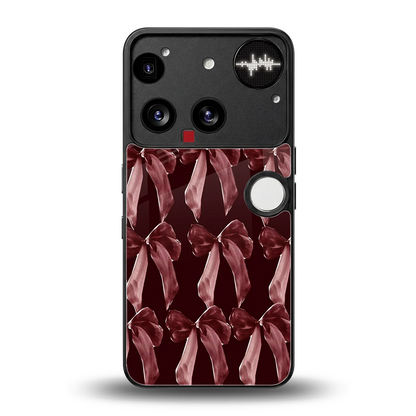 Crimson Ribbon back phone cover | glass case for nothing phone 3
