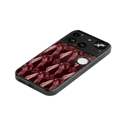 Crimson Ribbon stylish phone case for nothing phone 3 | glossy glass and slim fit