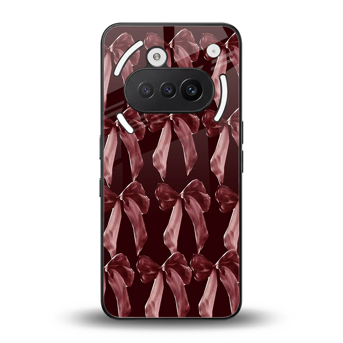 Crimson Ribbon back phone cover | glass case for nothing phone 3a
