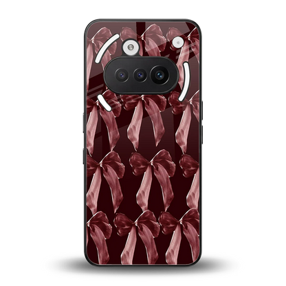 Crimson Ribbon back phone cover | glass case for nothing phone 3a