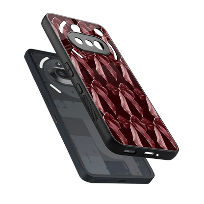 Crimson Ribbon sleek nothing phone 3a cover with tempered glass back and TPU edges
