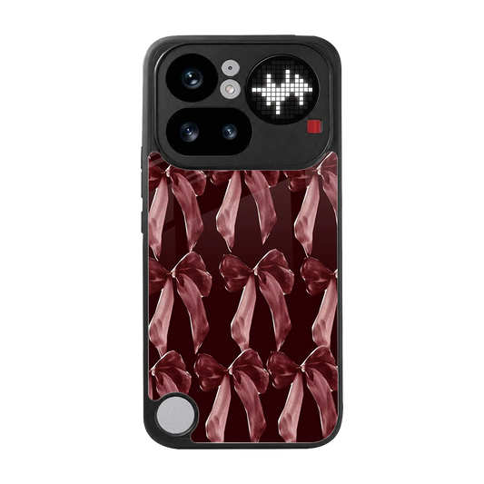 Crimson Ribbon back phone cover | glass case for nothing phone 4a pro