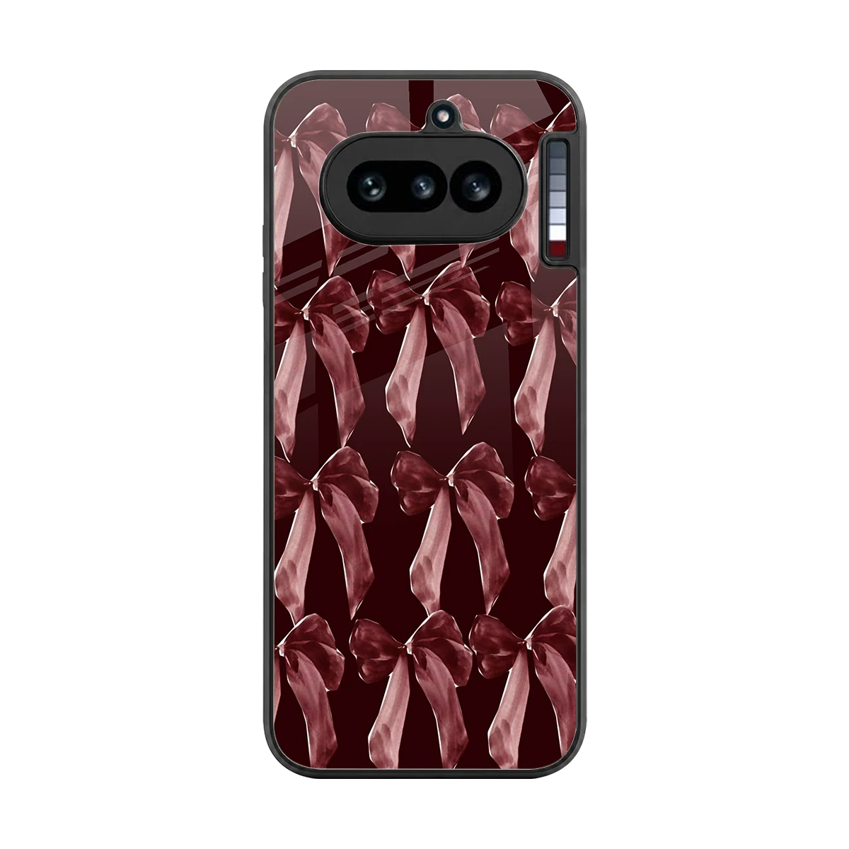 Crimson Ribbon back phone cover | glass case for nothing phone 4a